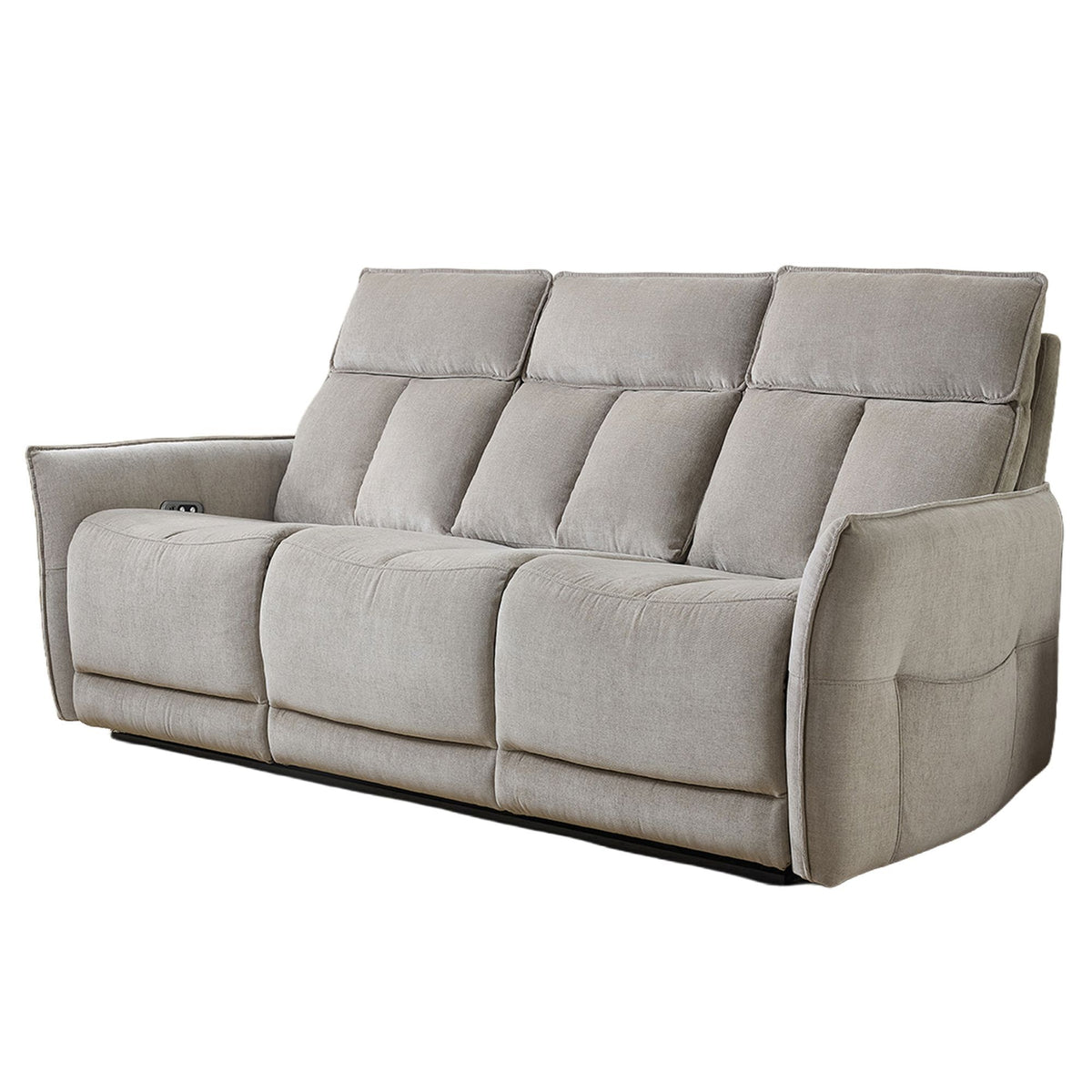 Aspire Ashford Grade B Acier Woven Chenille 3 Seater Power Recliner Sofa RRP £965