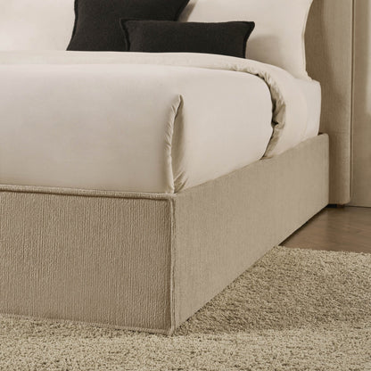 DUS-CC2-06480 Grade-B Dusk Oslo Double Ottoman Storage Bed - Textured Oatmeal RRP £319.00