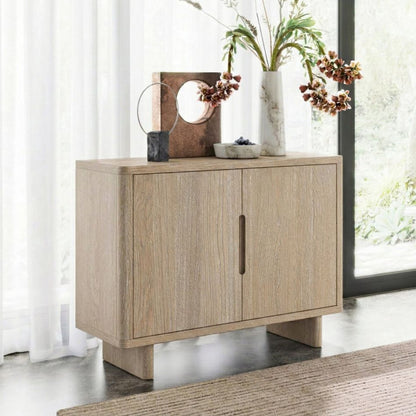 Roseland Grade B Furniture Mylor Washed Oak 2 Door Sideboard RRP £415