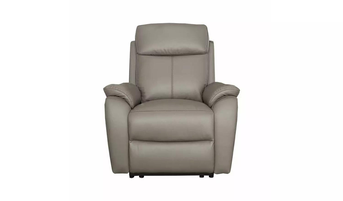 Aspire Kingsmere Grade B Elephant Grey Leather Power Recliner Chair RRP £599