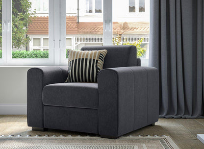 Dreams Verona Grade B Grey Soft Touch Fabric Armchair RRP £549