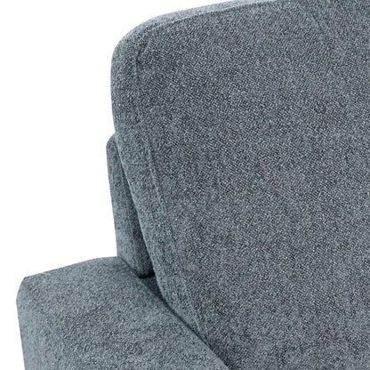 Aspire Pad Grade B Charcoal Soft Wool Effect Sofa with Reversible Chaise RRP £749