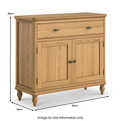 Roseland Grade B Furniture Alderley Oak Small Sideboard RRP £395