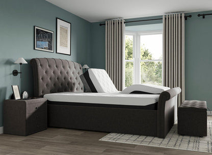 Dreams Grade New Paris Sleepmotion 200u&i Grey Adjustable Super King Bed Frame RRP £2798