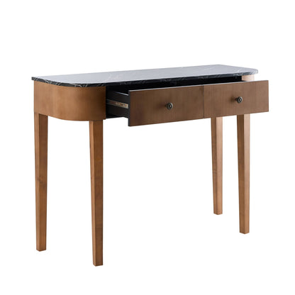 Dusk Grade B Tilda Mid Wood & Marble Top Console Table RRP £199.99