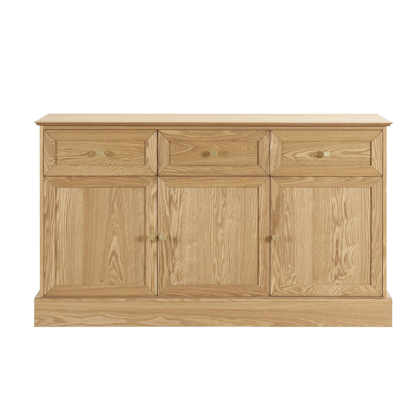 Dusk Grade B Ruby Light Wood 3 Door Sideboard with Drawers RRP £289
