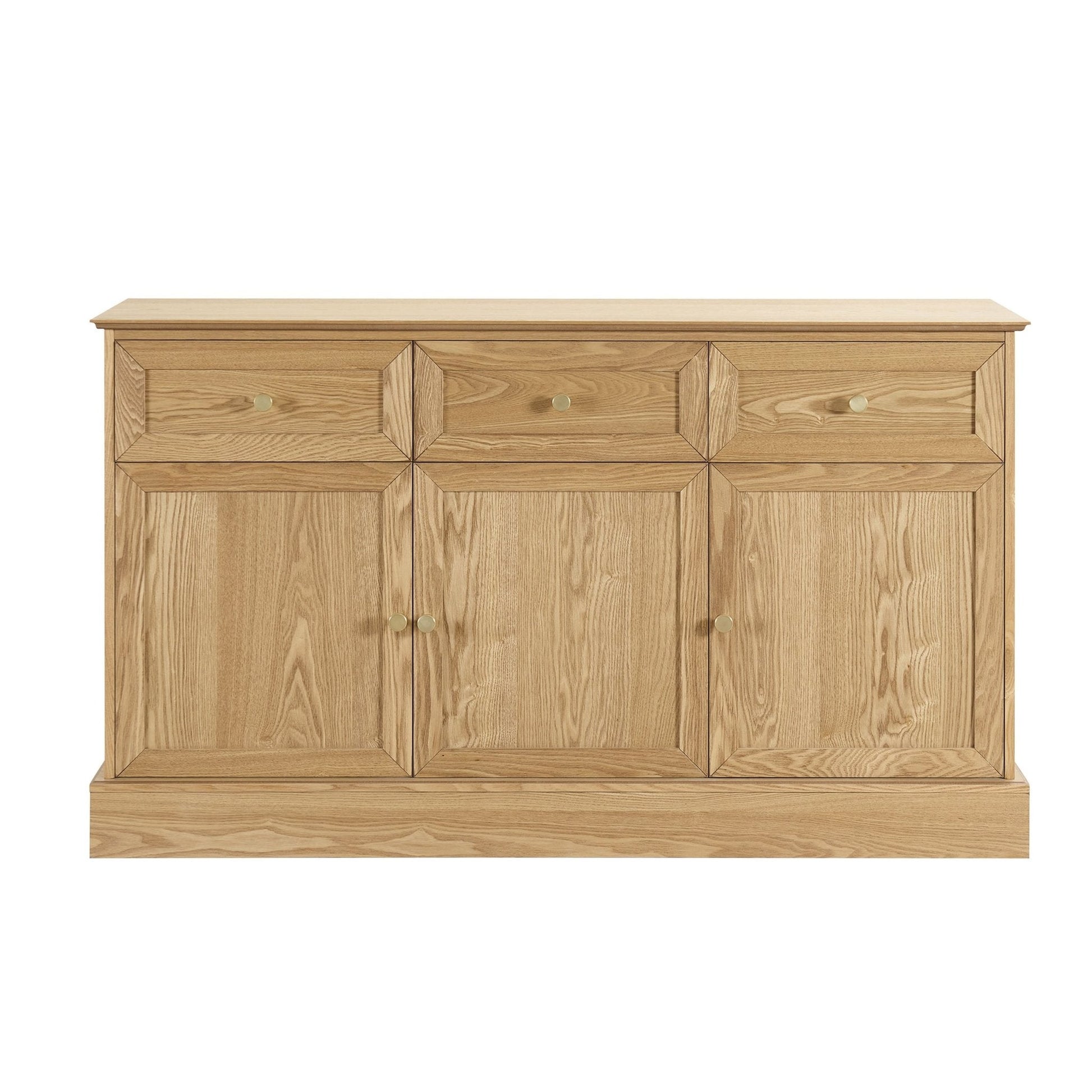 Dusk Grade B Ruby Light Wood 3 Door Sideboard with Drawers RRP £289