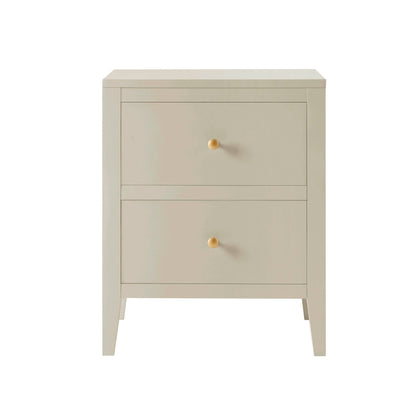 DUS-CC2-09021 Grade-B Dusk Poppy 2 Drawer Bedside Table - Cream RRP £89.00