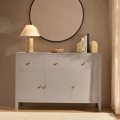 DUS-CC2-04855 Grade-C1 Dusk Poppy 3 Door Sideboard with Drawers - Taupe RRP £209.00