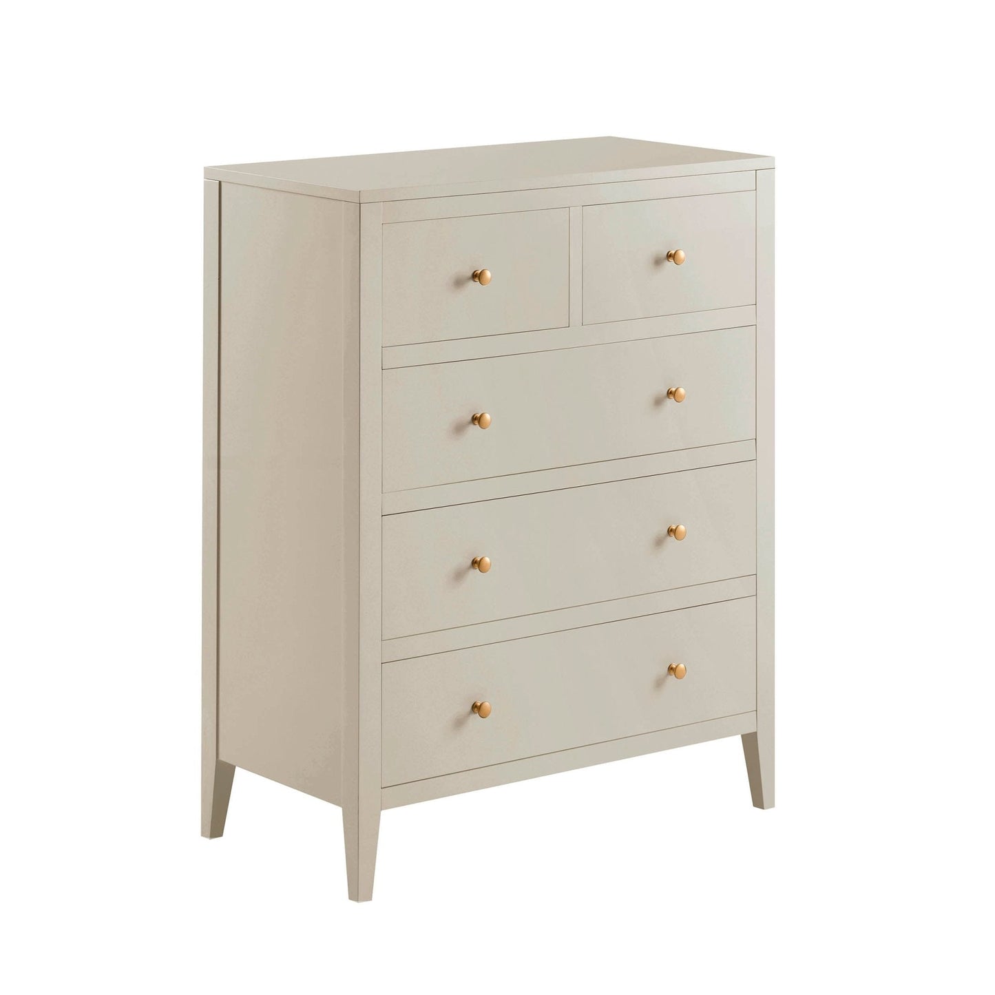 DUS-CC2-02785 Grade-C1 Dusk Poppy 5 Drawer Chest - Cream RRP £199.00