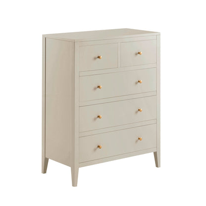 DUS-CC2-02785 Grade-C1 Dusk Poppy 5 Drawer Chest - Cream RRP £199.00