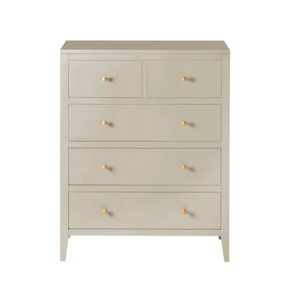 DUS-CC2-02785 Grade-C1 Dusk Poppy 5 Drawer Chest - Cream RRP £199.00