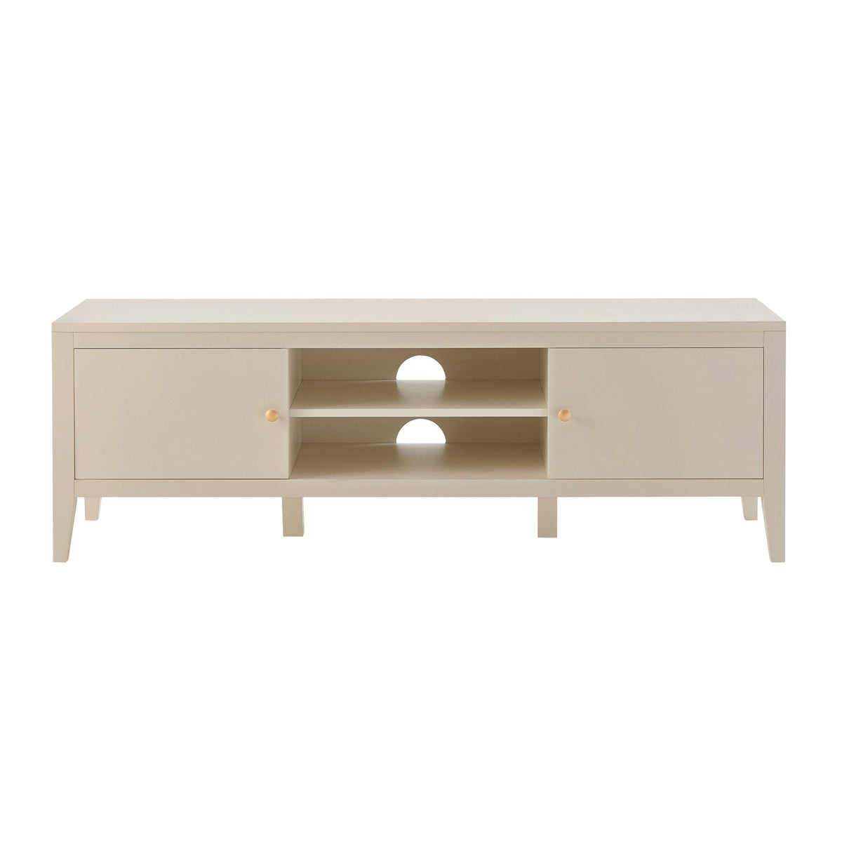DUS-CC2-08437 Grade-B Dusk Poppy Tv Unit for TVs up to 55" - Cream RRP £134.00