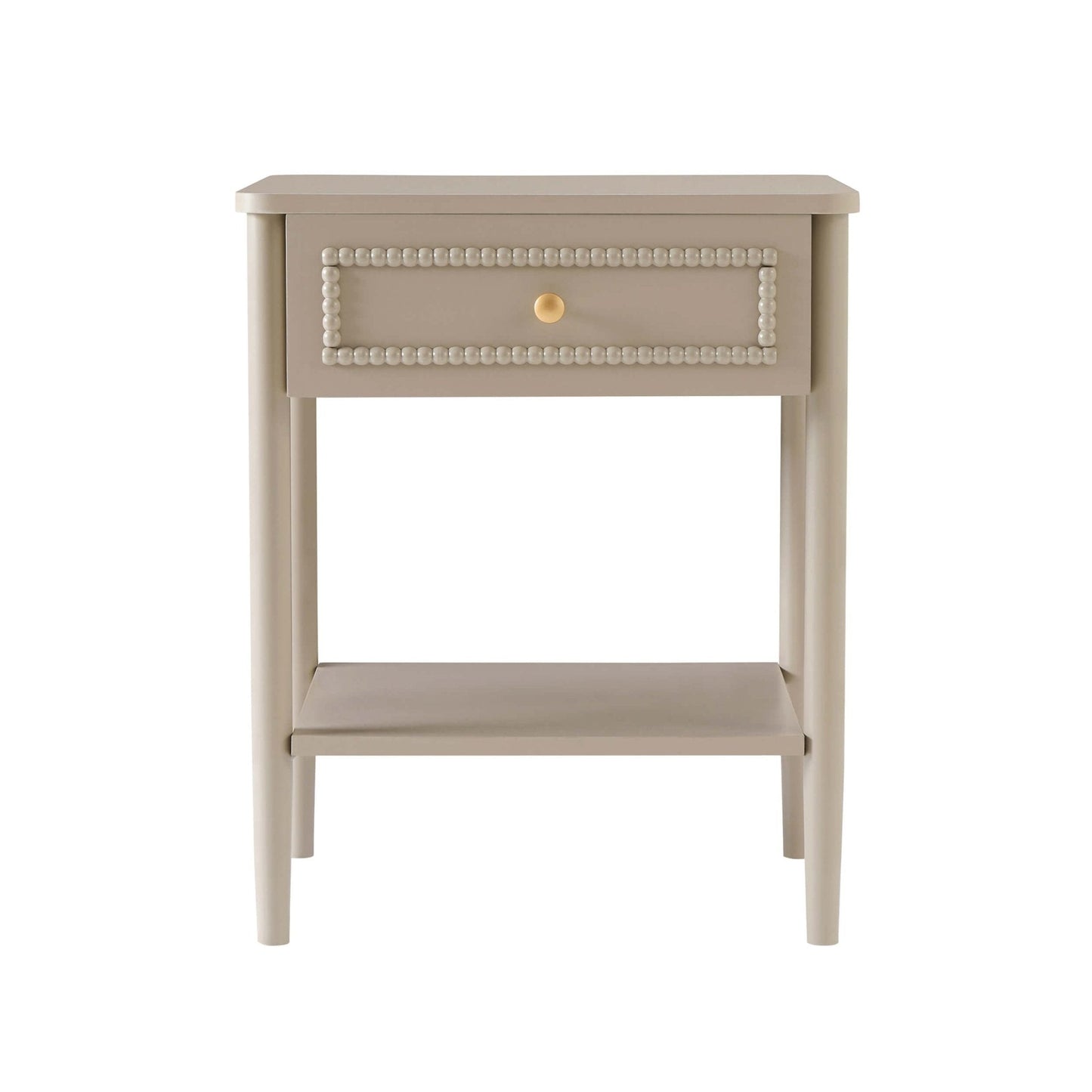 DUS-CC2-05658 Grade-B Dusk Posy 1 Drawer Nightstand - Taupe RRP £89.00