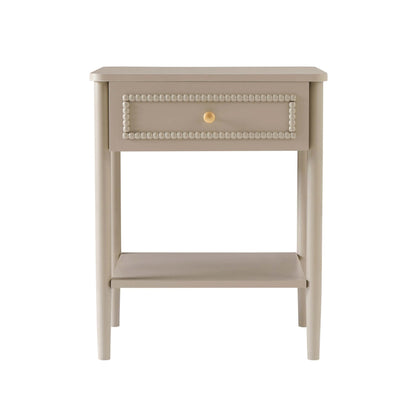 DUS-CC2-05658 Grade-B Dusk Posy 1 Drawer Nightstand - Taupe RRP £89.00