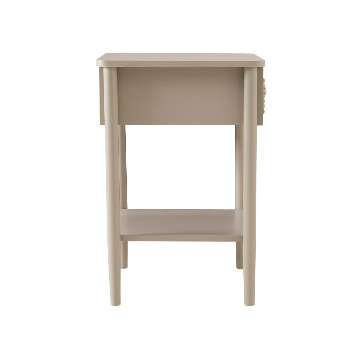 DUS-CC2-05658 Grade-B Dusk Posy 1 Drawer Nightstand - Taupe RRP £89.00
