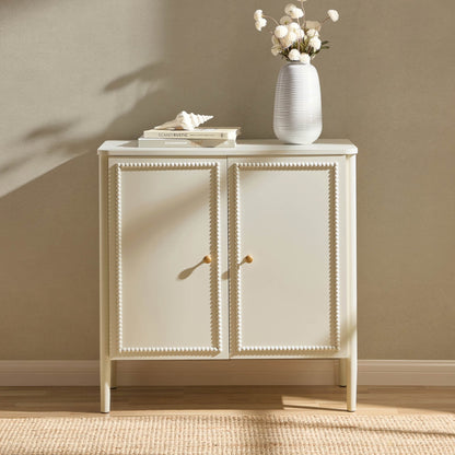 DUS-CC2-06543 Grade-B Dusk Posy 2 Door Sideboard - Cream RRP £159.00