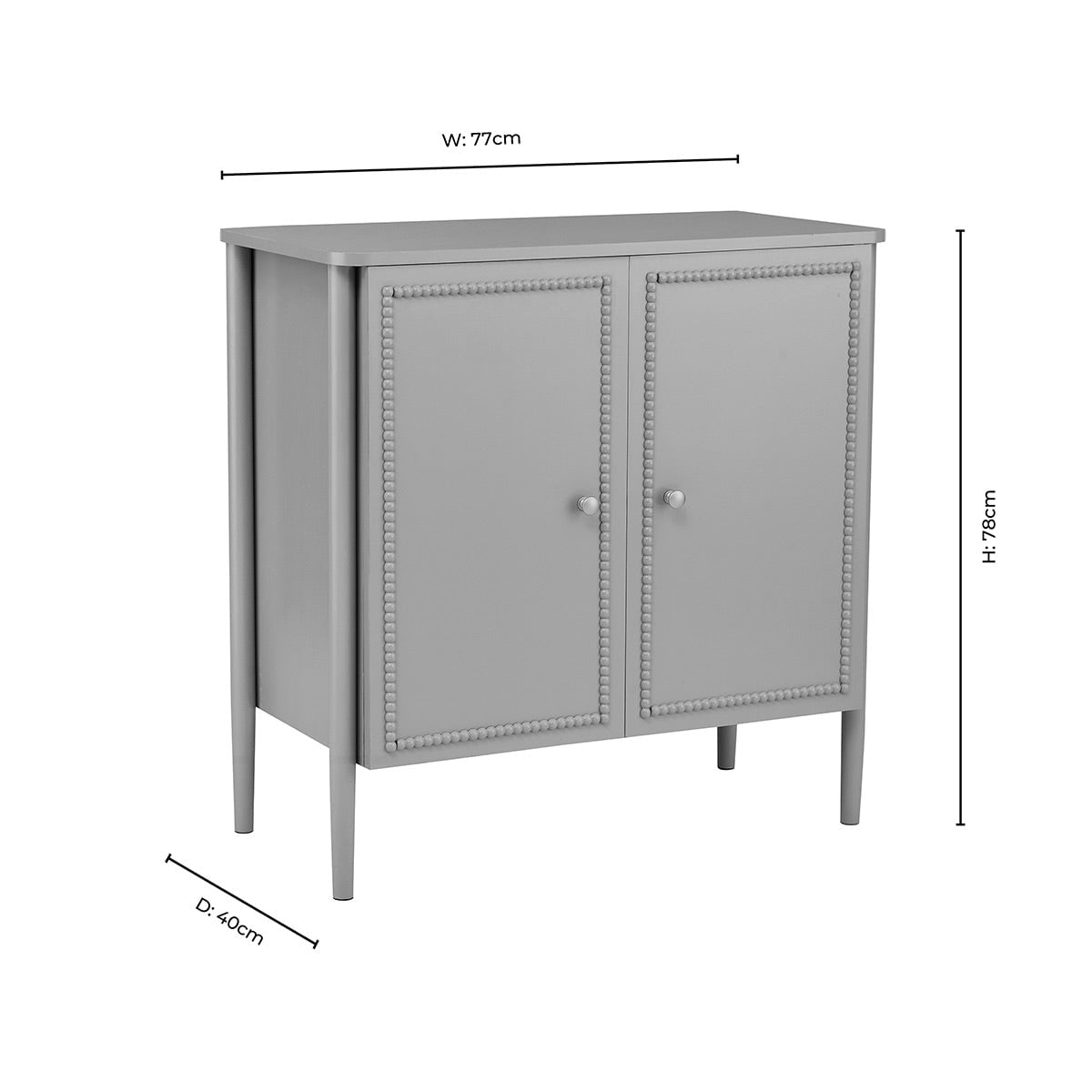 DUS-CC2-06543 Grade-B Dusk Posy 2 Door Sideboard - Cream RRP £159.00