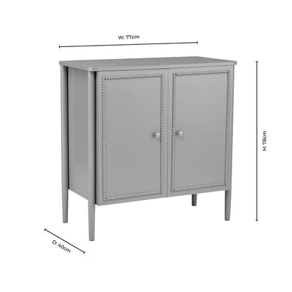 DUS-CC2-06543 Grade-B Dusk Posy 2 Door Sideboard - Cream RRP £159.00