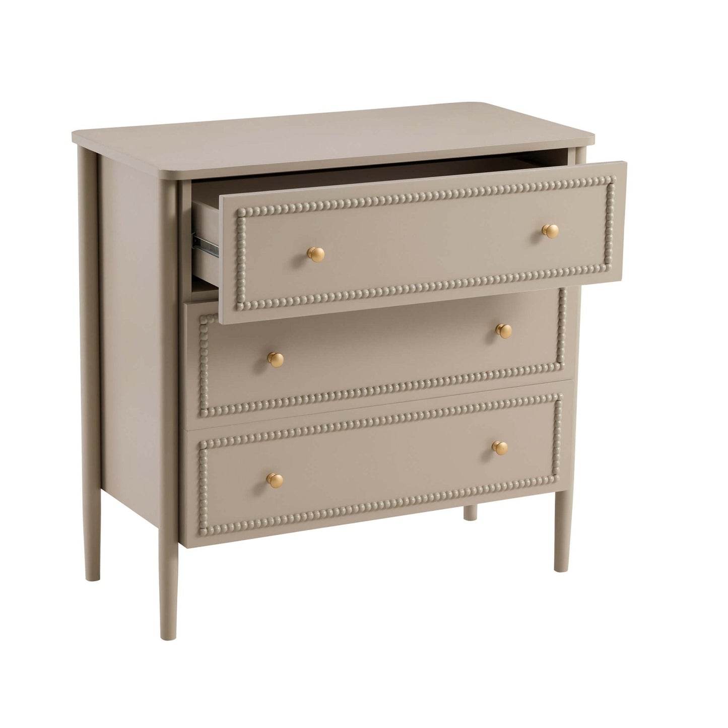 DUS-CC2-04718 Grade-B Dusk Posy 3 Drawer Chest - Taupe RRP £159.00