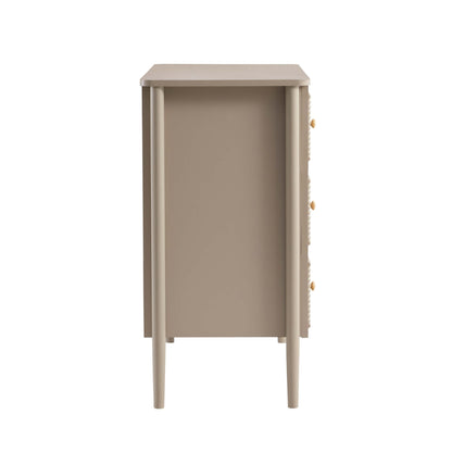 DUS-CC2-04718 Grade-B Dusk Posy 3 Drawer Chest - Taupe RRP £159.00
