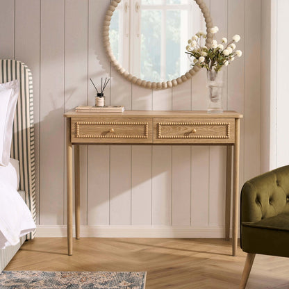 DUS-CC2-04960 Grade-BER Dusk Posy Dressing Table - Light Wood RRP £129.00
