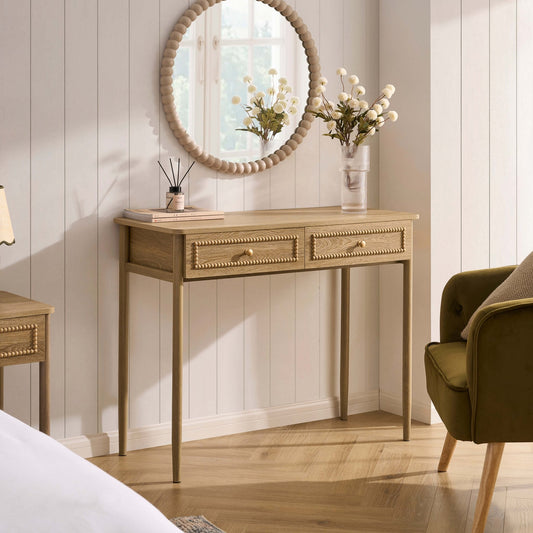 DUS-CC2-04960 Grade-BER Dusk Posy Dressing Table - Light Wood RRP £129.00