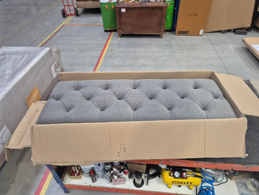 SWO-CCG-03170 Grade-B Swoon Plymouth Ottoman in Pepper Smart Wool RRP £469.00