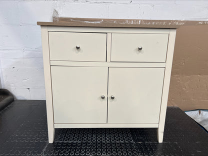 DUS-CC2-01660 Grade-C3 Dusk Nell Small Sideboard - Cream - Silver Round Handle Silver Round Handle RRP £89.00