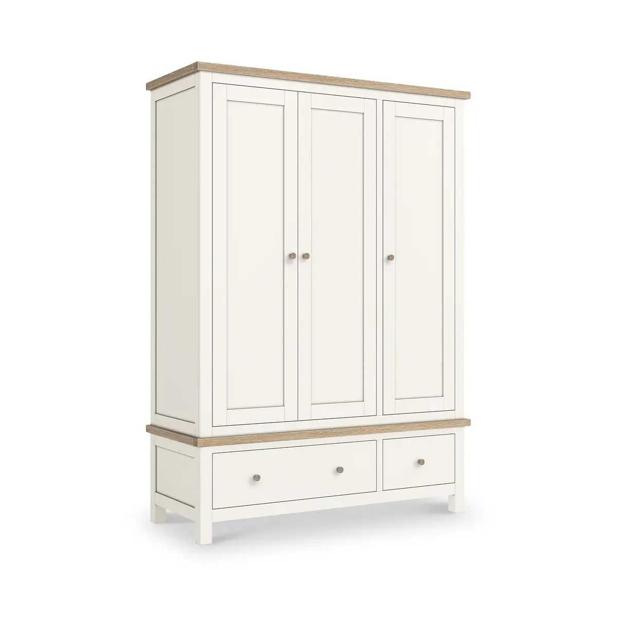 Roseland Grade B Furniture Farro Cream & Oak Triple Wardrobe RRP £685