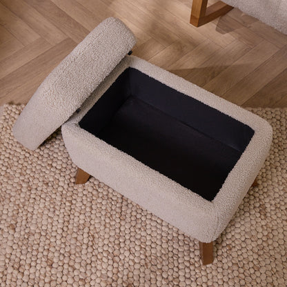 Tutti Bambini Grade B Luca Rocking Chair & Storage Footstool - Mushroom RRP £259