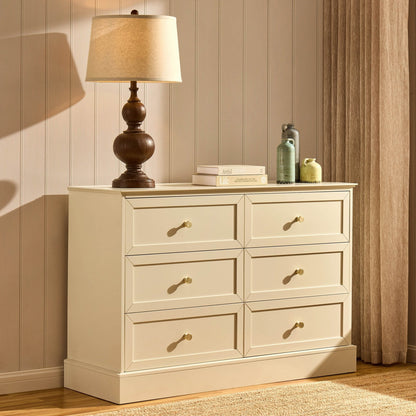 Dusk Ruby Grade B Cream 6 Drawer Chest of Drawers RRP £239