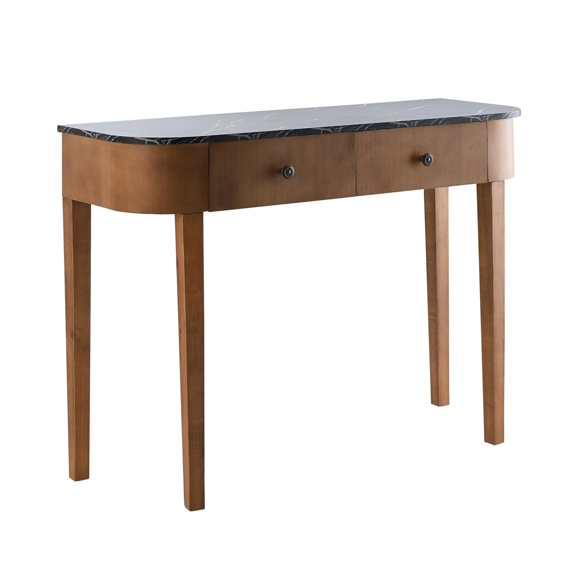 Dusk Grade B Tilda Mid Wood & Marble Top Console Table RRP £199.99