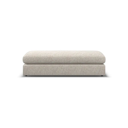  Oak Furnitureland Grade B Malvern Beige Fabric Large Fender Footstool RRP £600