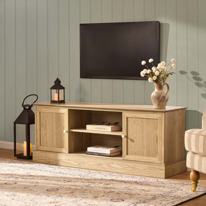 Dusk Ruby Grade B Light Wood TV Unit for TVs up to 60" RRP £219