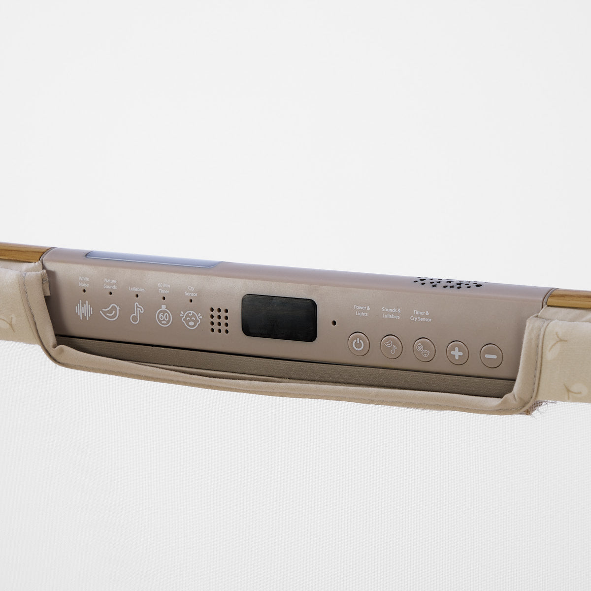 Tutti Bambini Grade B CoZee Sense Bedside Crib - Drifted Oak & Eucalyptus RRP £249
