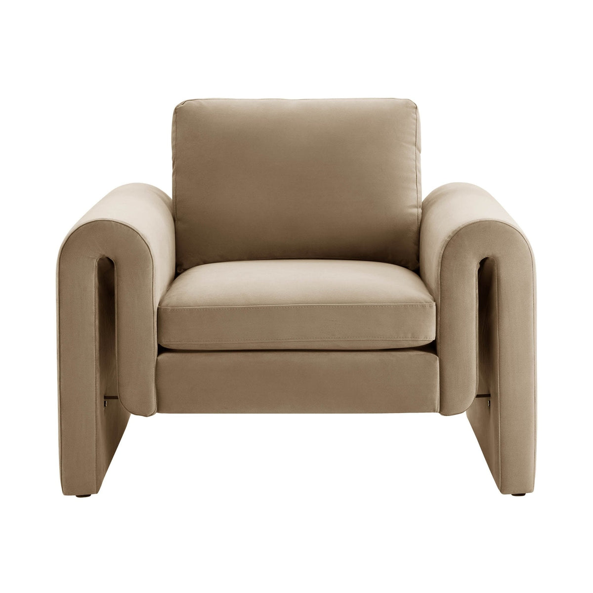 Dusk Grade B Marseille Latte Velvet Armchair RRP £259
