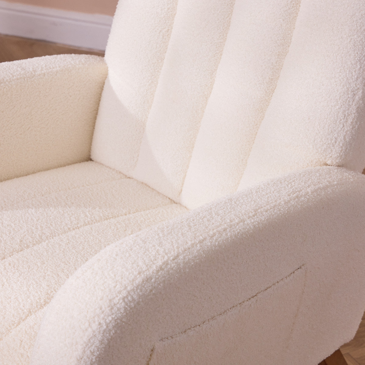 Tutti Bambini Grade B Luca Rocking Chair & Storage Footstool - Fresh Cream RRP £259