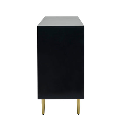 Dusk Evie Grade B Black & Gold Effect Sideboard with Drawers RRP £269