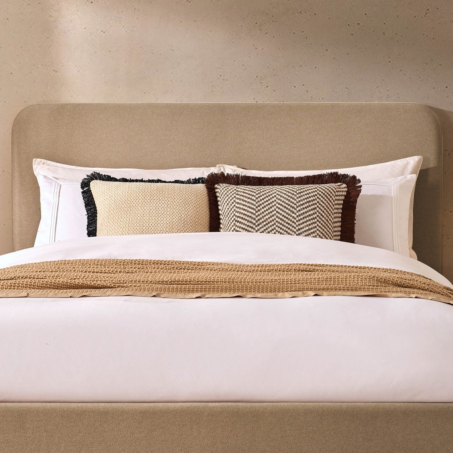 Dusk Ascot Grade B Oatmeal Linen Look King Size Ottoman Storage Bed RRP £349