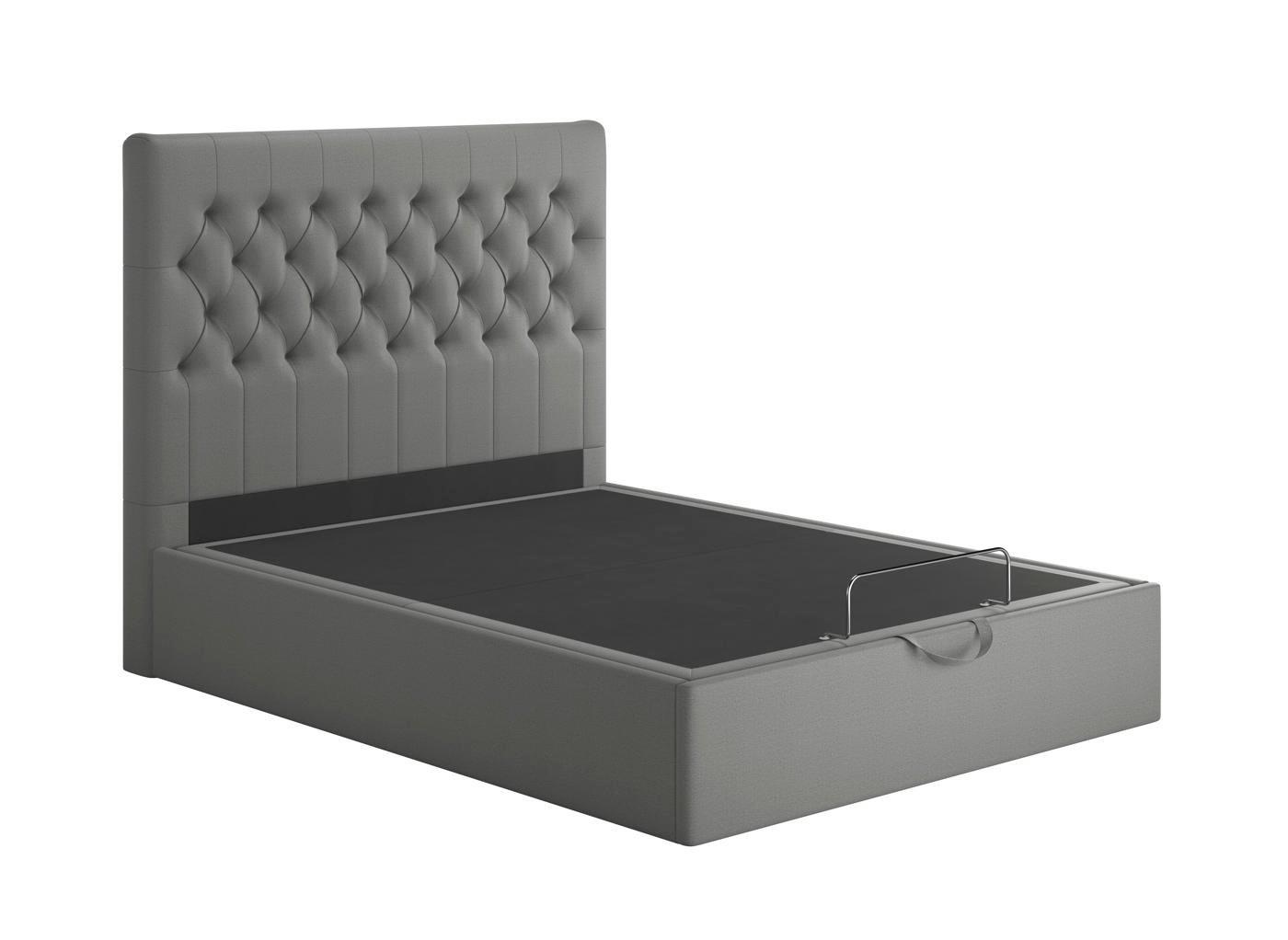 Dreams Grade B Ergomotion King Size Grey Buttoned Ottoman Storage Bed Frame RRP £1999