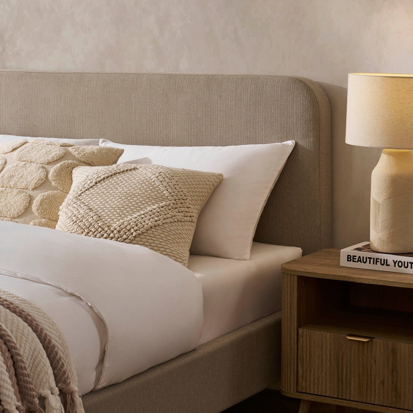 Dusk Ascot Grade B Stone Grey Super King Bed Frame RRP £299