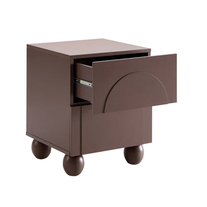 DUS-CC2-07408 Grade-B Dusk Rachel Arch Front 2 Drawer Bedside Table - Mocha RRP £99.00