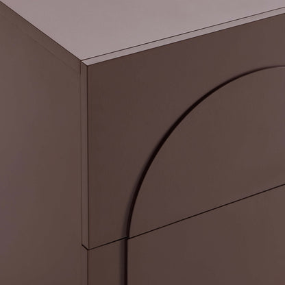 DUS-CC2-07408 Grade-B Dusk Rachel Arch Front 2 Drawer Bedside Table - Mocha RRP £99.00