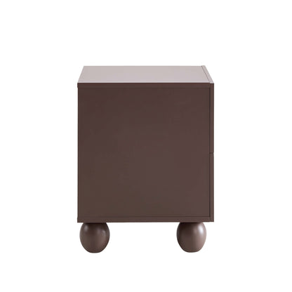 DUS-CC2-07408 Grade-B Dusk Rachel Arch Front 2 Drawer Bedside Table - Mocha RRP £99.00