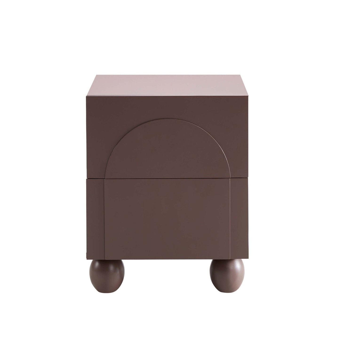DUS-CC2-07408 Grade-B Dusk Rachel Arch Front 2 Drawer Bedside Table - Mocha RRP £99.00