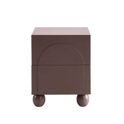 DUS-CC2-07408 Grade-B Dusk Rachel Arch Front 2 Drawer Bedside Table - Mocha RRP £99.00