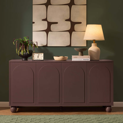 DUS-CC2-05475 Grade-B Dusk Rachel Arch Front 4 Door Sideboard - Mocha RRP £218.00