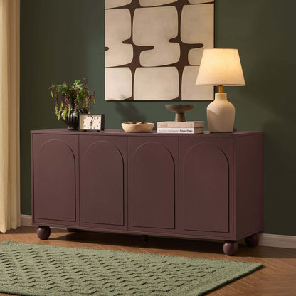 DUS-CC2-05475 Grade-B Dusk Rachel Arch Front 4 Door Sideboard - Mocha RRP £218.00