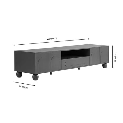 DUS-CC2-05477 Grade-B Dusk Rachel Arch Front Tv Unit for TVs up to 75" - Mocha RRP £189.00